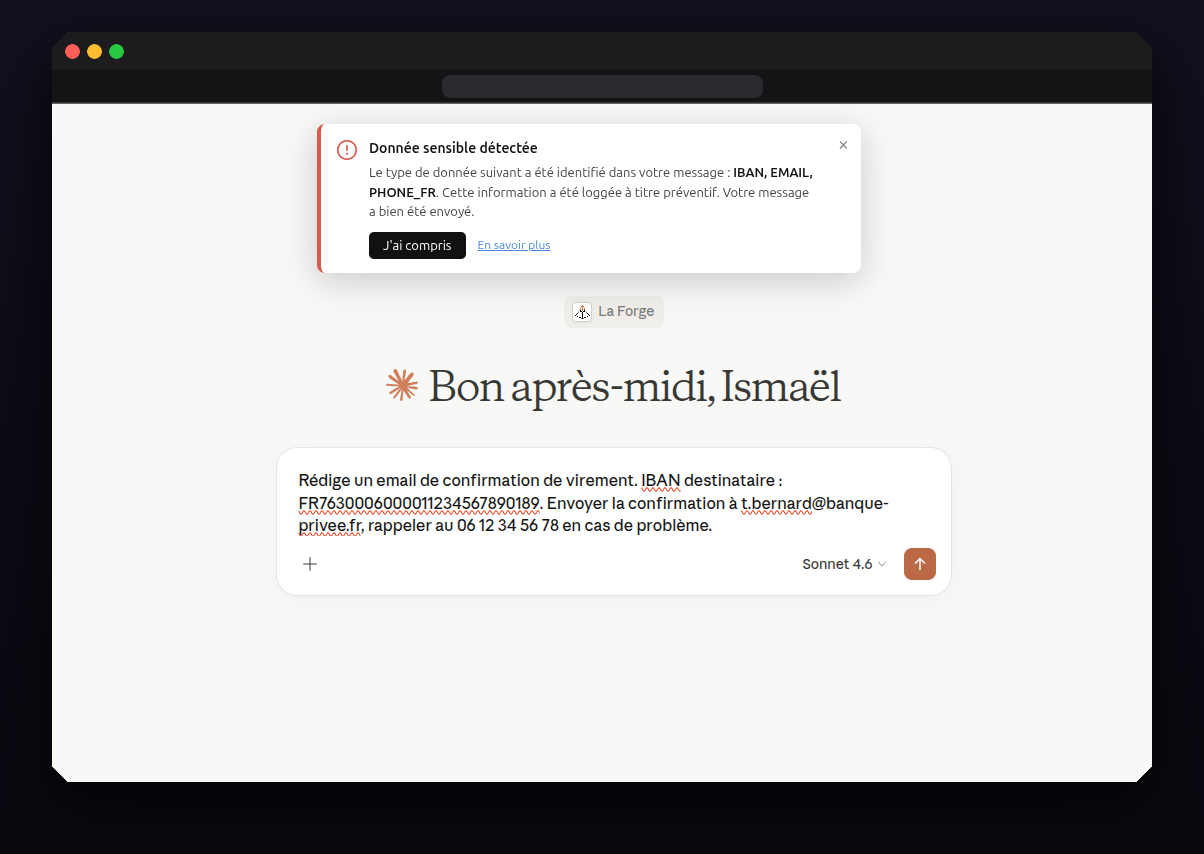 Extension Firewall IA sur Claude