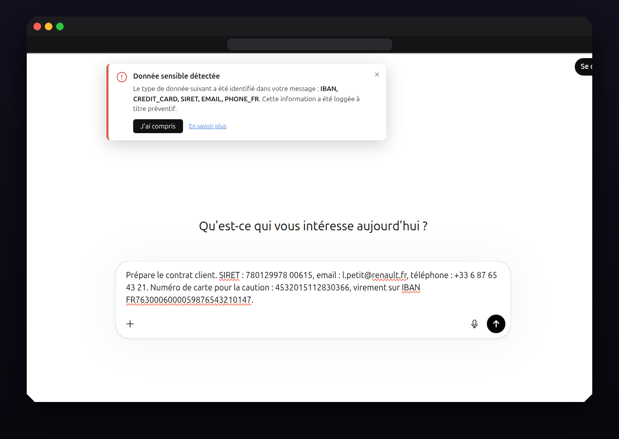 Extension Firewall IA sur ChatGPT